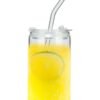 KiKiluxxa Beer Can Glass Tumbler With Straw And Acyrilc Lid - 540Ml- Pack Of 1 - Mojito Sipper Mug With Lid For Kids Milk Cup With Straw (Salvador Can 1), Transparent - Image 5