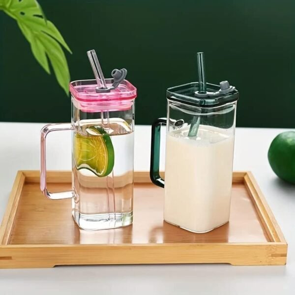 KiKiluxxa Cold Coffee Tumbler with Lid and Straw Pack of 2-400ml - Green Tea Cup with Straw (Tokyo Tumbler 2)