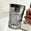 KiKiluxxa Glass Travel Tea and Coffee Fruit Juice Milk Sipper Tumbler Mug with Straw and Lid -Pack of 2-400ml [ MultiClour Items ] (Corian HT 2) - Image 4