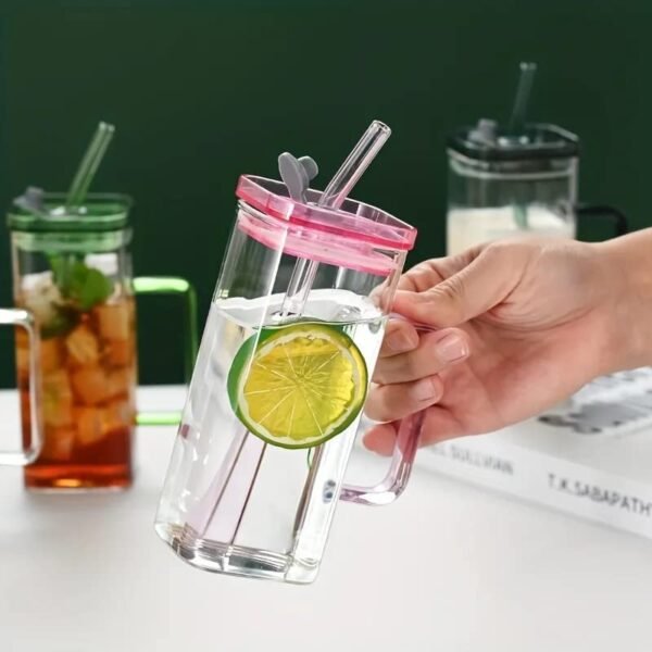 KiKiluxxa Cold Coffee Tumbler with Lid and Straw Pack of 2-400ml - Green Tea Cup with Straw (Tokyo Tumbler 2) - Image 4