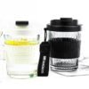 KiKiluxxa White Glass Car Travel Green Tea and Coffee/Fruit Juice/Milk Mug Sipper Tumbler Cup with Lid and Carry Belt - 420ML - Pack of 1 (WKereton Sipper 1) - Image 5