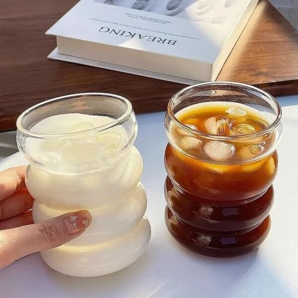 KiKiluxxa Glass Cola Can Tumbler with Lid - 530ml-Pack of 2- Fruit Jice Milk Green Tea Coffee Cup Glass Sipper with Straw (Rizzy ST Can 2) - Image 8