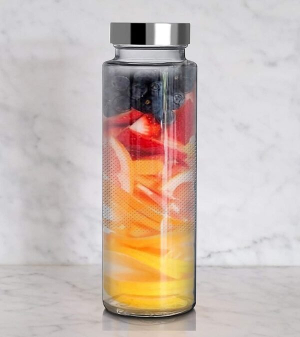 KiKiluxxa Milk Glass Water Bottle for Kids Car Travel Sipper 500ml - School Picnic Sipper Leak Proof Bottle - Easy to Carry Water Bottle (Baxy 500ml Bottle 2) - Image 2