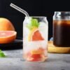 KiKiluxxa Glass Sipper Tumbler Mug with Straw and Pink/Brown Lid Ice Juice Drinks Glass Can Mug with Straw for Milk/Coffee/Green Tea Cup Set of 1-540ml Transparent Glass Cup (Sonic Tumbler 1) - Image 7