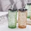 KiKiluxxa Green Tea Fruit Juice Glass Sipper Tumbler Mug with Straw and Lid - 400ml - Pack of 5 - Coffee Sipper Milk Glass Cup for Kids for Diwali and Birthday Gift Cups(Trizano Multi 5) - Image 8