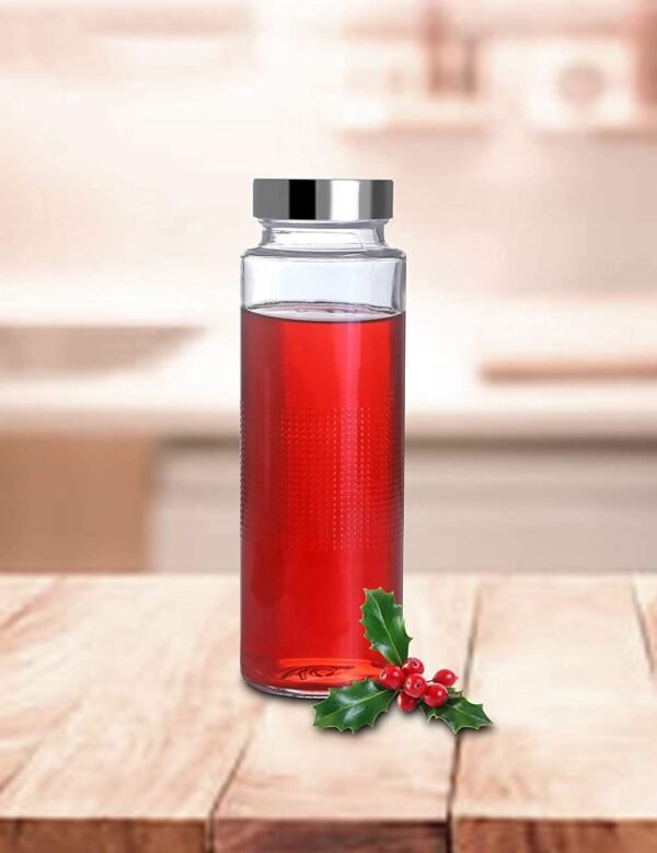 KiKiluxxa Milk Glass Water Bottle for Kids Car Travel Sipper 500ml - School Picnic Sipper Leak Proof Bottle - Easy to Carry Water Bottle (Baxy 500ml Bottle 2) - Image 4
