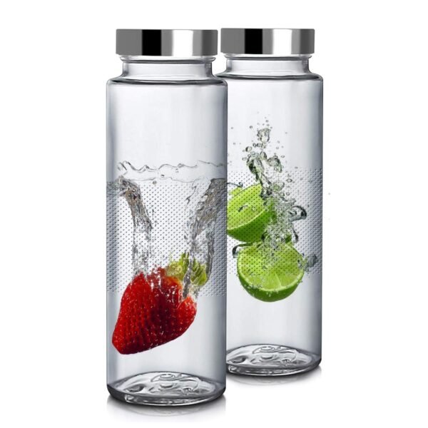 KiKiluxxa Milk Glass Water Bottle for Kids Car Travel Sipper 500ml - School Picnic Sipper Leak Proof Bottle - Easy to Carry Water Bottle (Baxy 500ml Bottle 2)