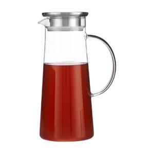 Borosilicate Glass Water Jug with Steel Lid, 1.5L (LetinoLet Jug)